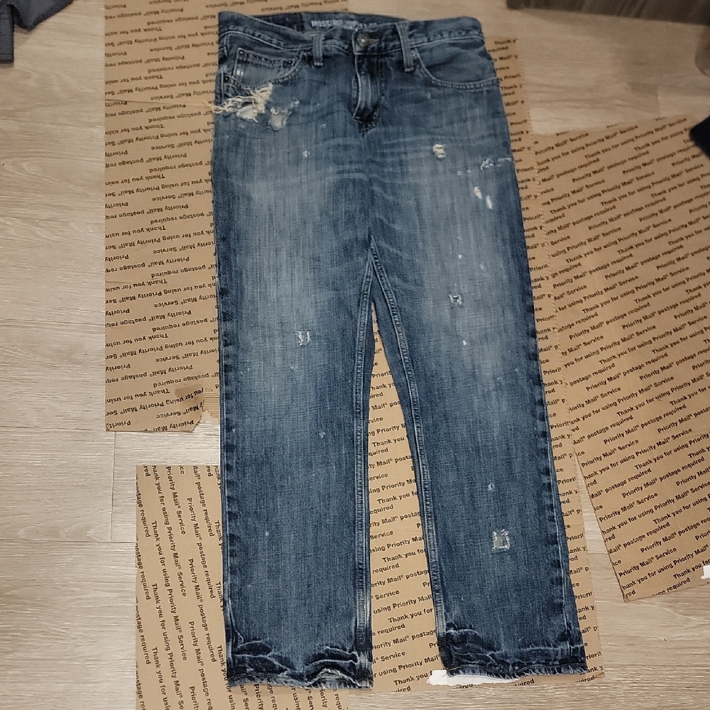 Mossimo Supply Co. Men's Distressed Skinny Jeans - Blue